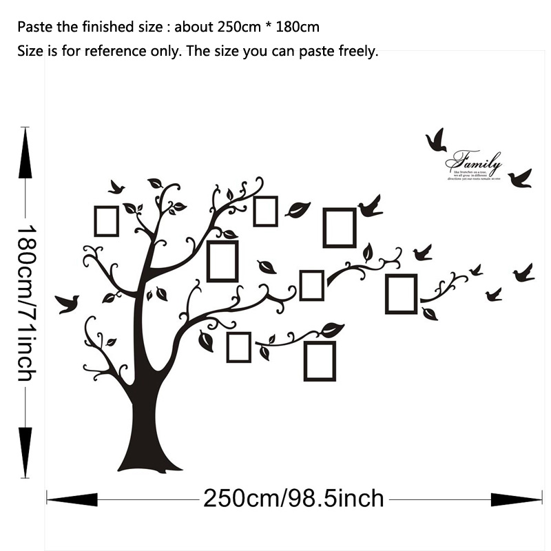 Grote foto boom PVC wanddecora - Family Tree Print recensie en prijs
