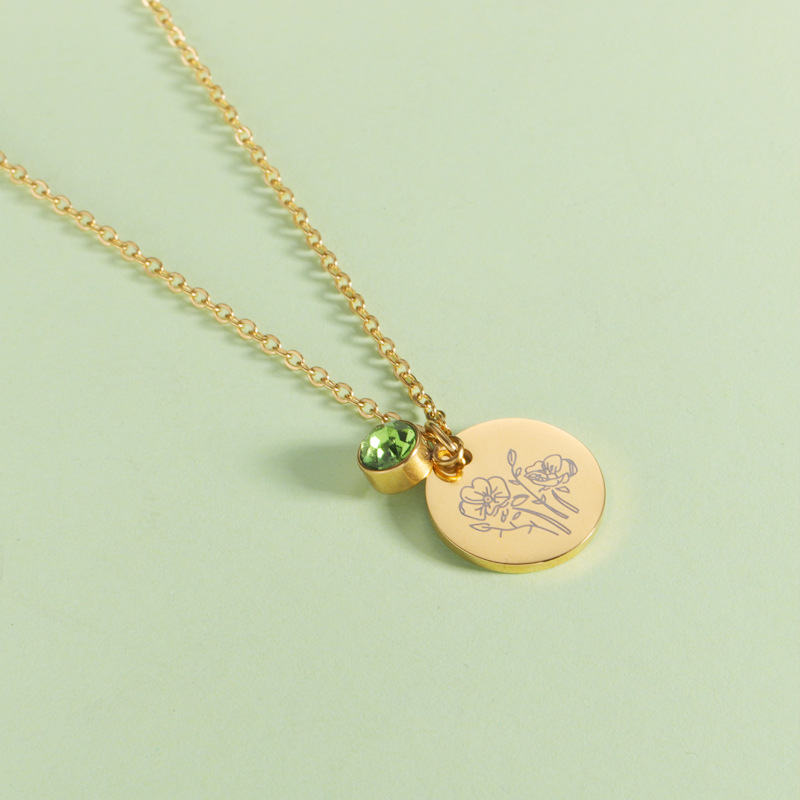 Crystal Geboortesteen Ketting  - Birth Flower Necklace recensie en prijs