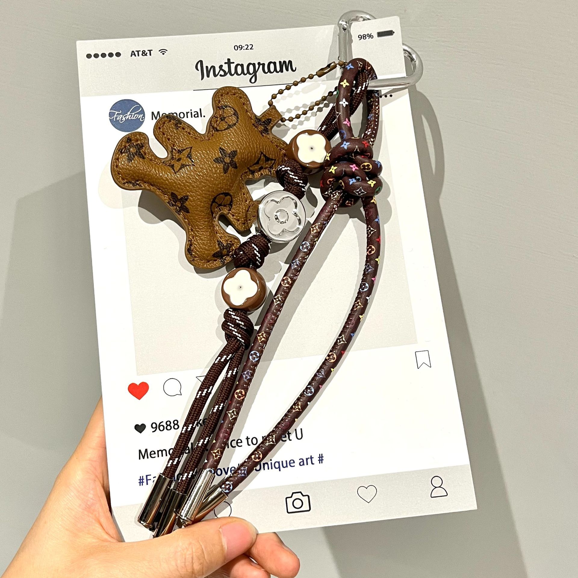 Mini-beerhanger voor tassen, d - Monogram Keychain Leather recensie en prijs