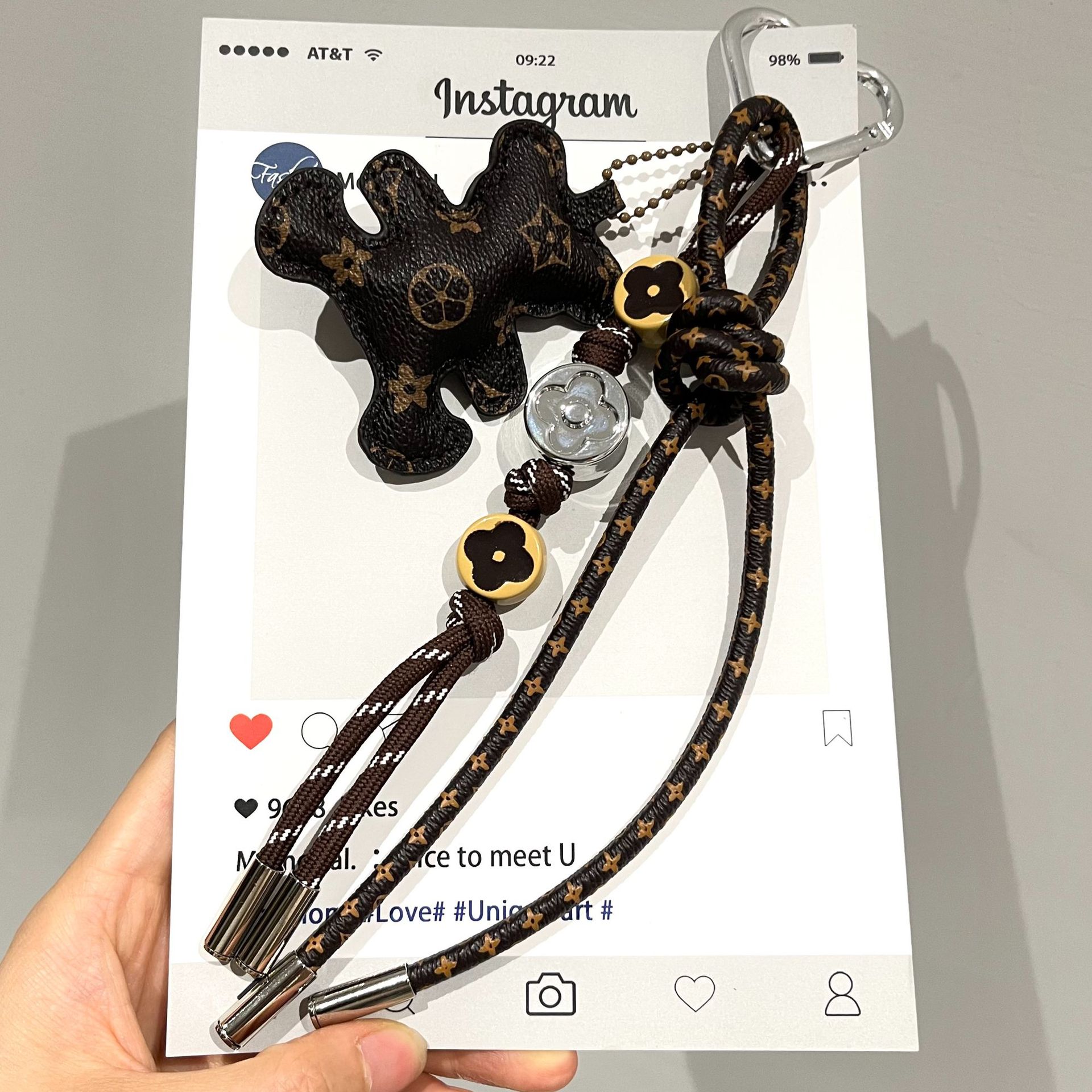 Mini-beerhanger voor tassen, d - Monogram Keychain Leather recensie en prijs