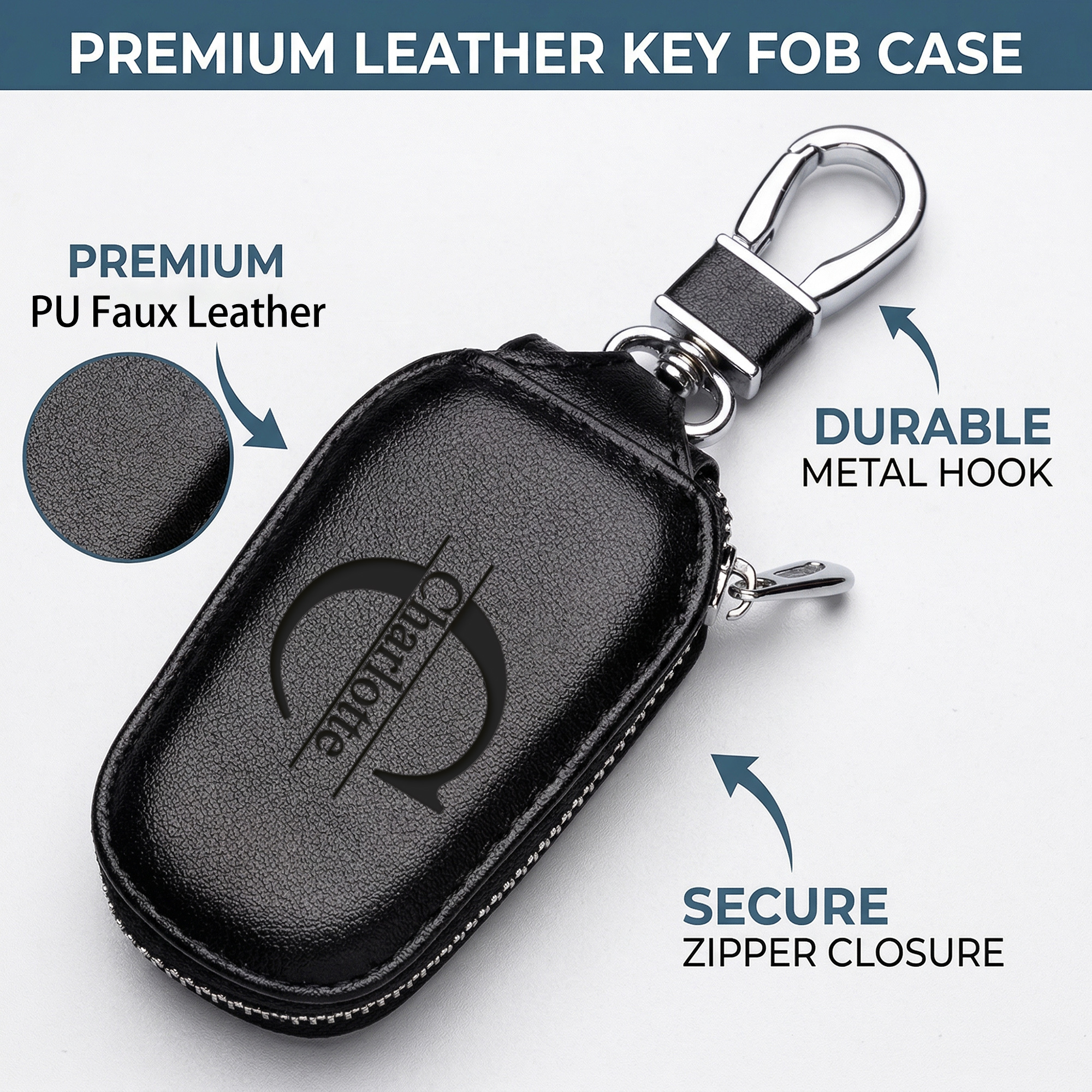 Gepersonaliseerde op maat gema - Monogram Keychain Leather recensie en prijs