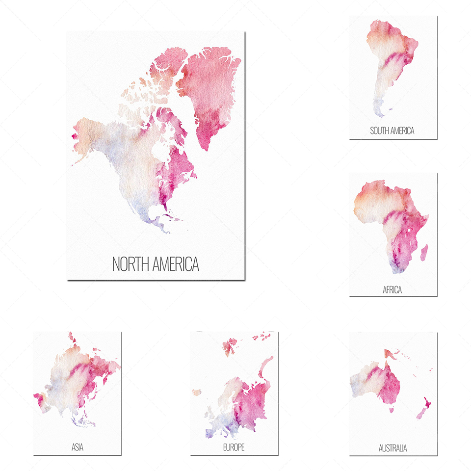 6-continentposterset, kaart No - Custom Star Map recensie en prijs