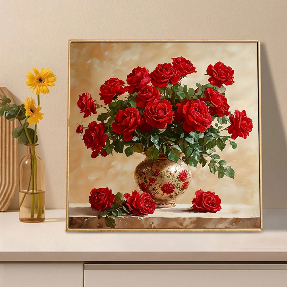 Rose Diamond schilderij volled - Photo Mosaic Print recensie en prijs