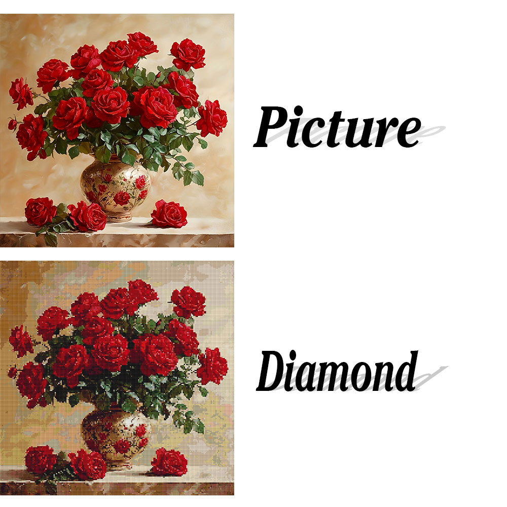 Rose Diamond schilderij volled - Photo Mosaic Print recensie en prijs