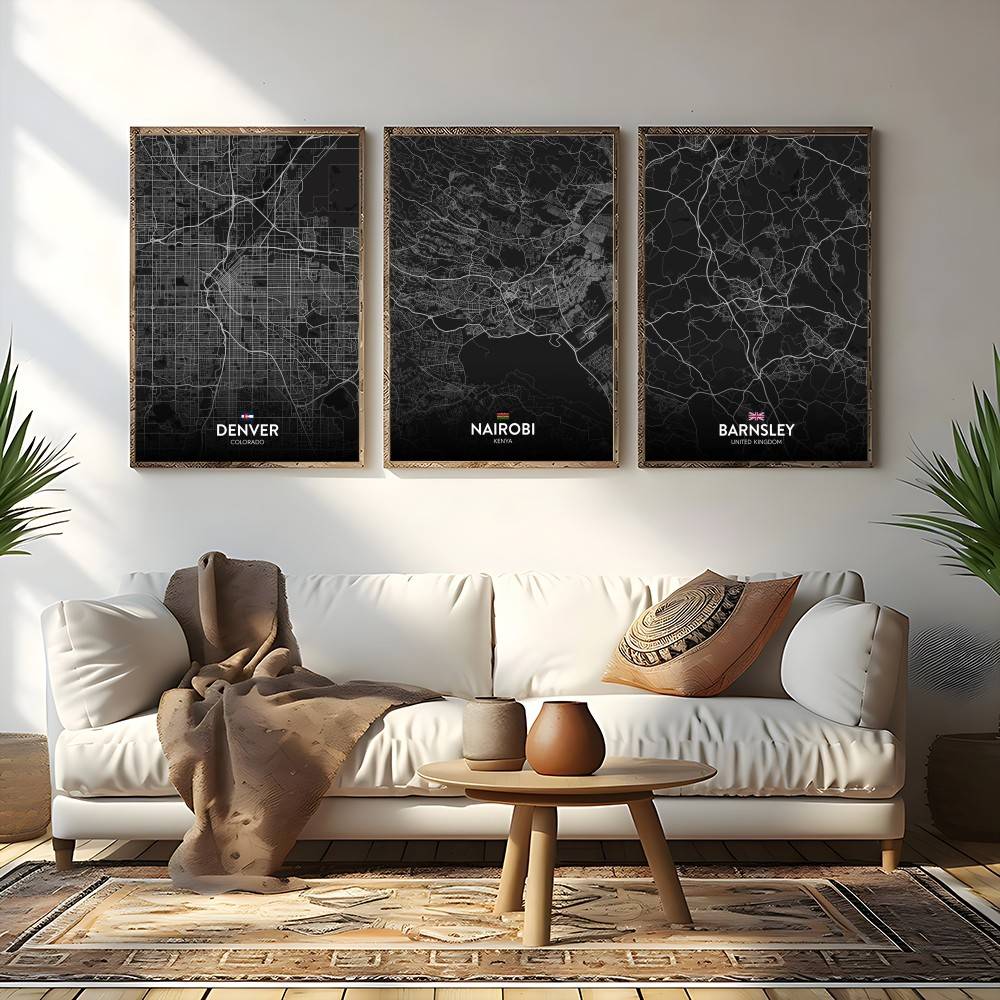 Parijs Londen New York CUSTOM  - Custom Map Poster recensie en prijs