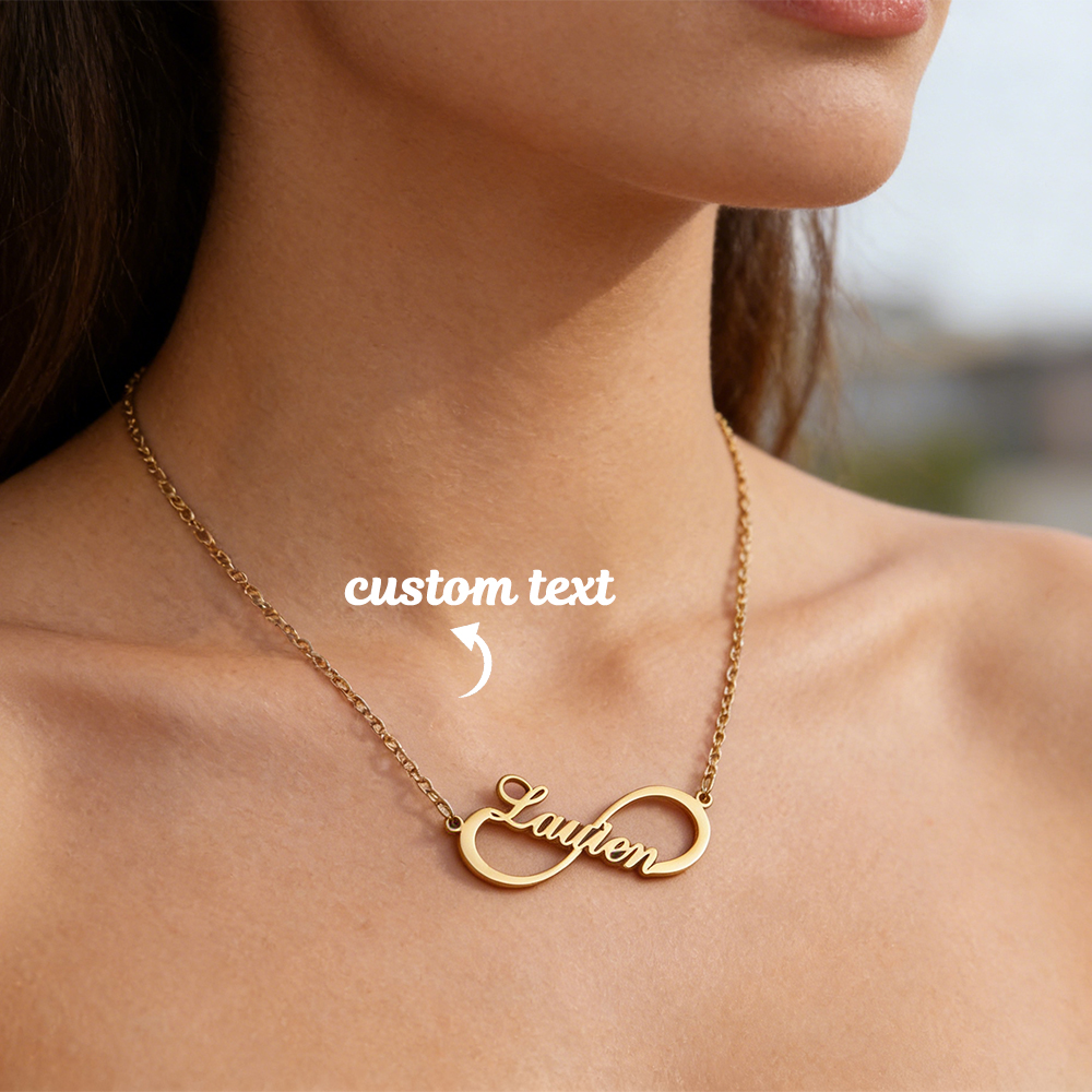 Aangepaste naam Infinity ketti - Name Necklace Custom recensie en prijs