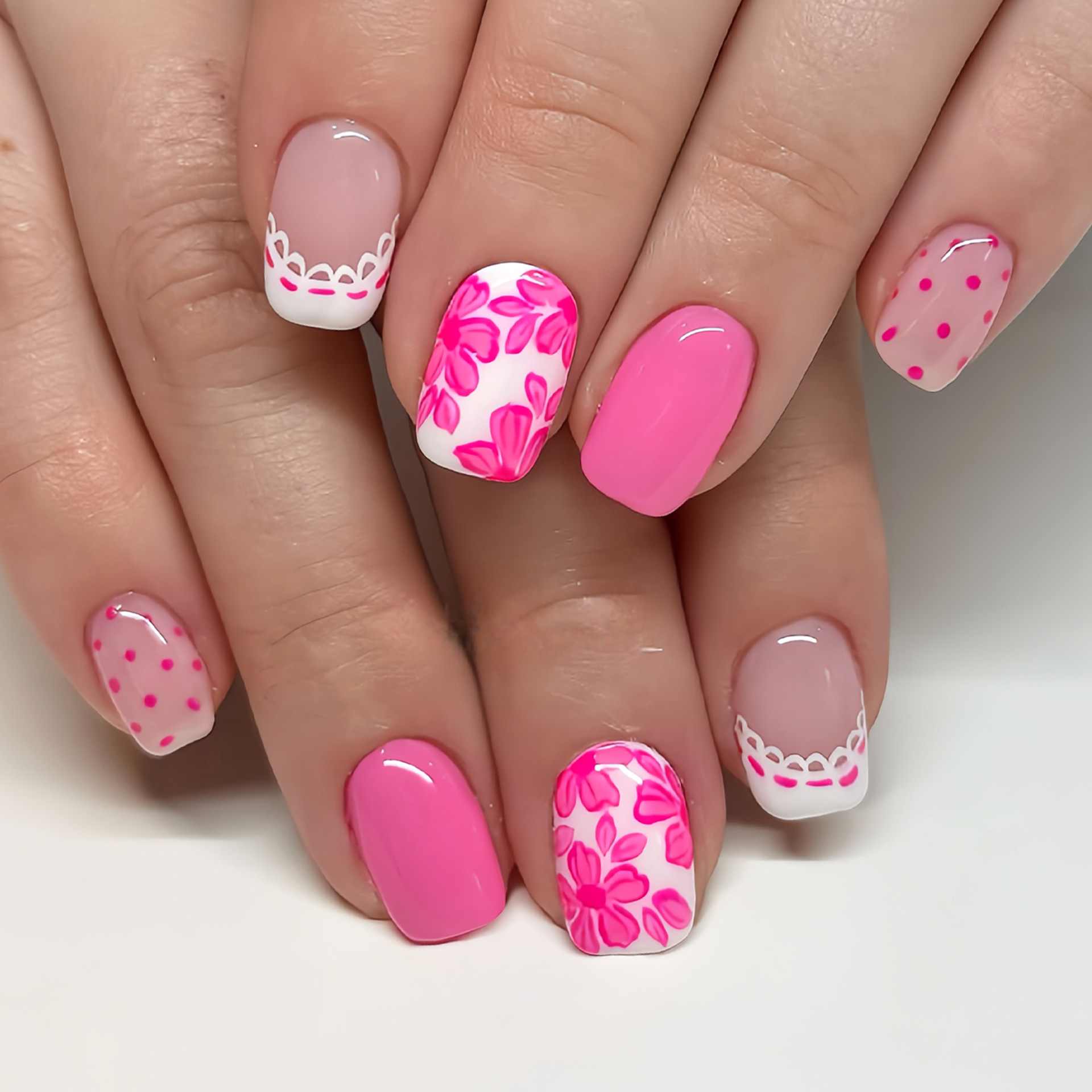 Korte vierkante nepnagels voor - Pressed Flower Art recensie en prijs