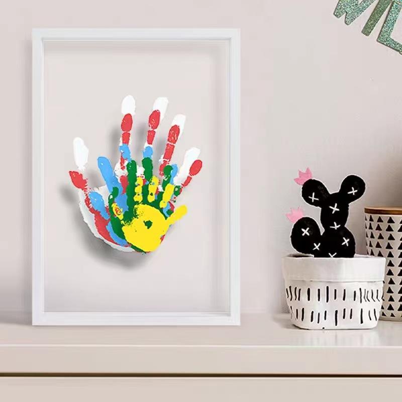 Nieuw-1Set Familie Handafdruk  - Engraved Wood Frame recensie en prijs