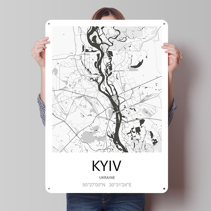 Kiev stadskaart geprinte poste - Custom Map Poster recensie en prijs