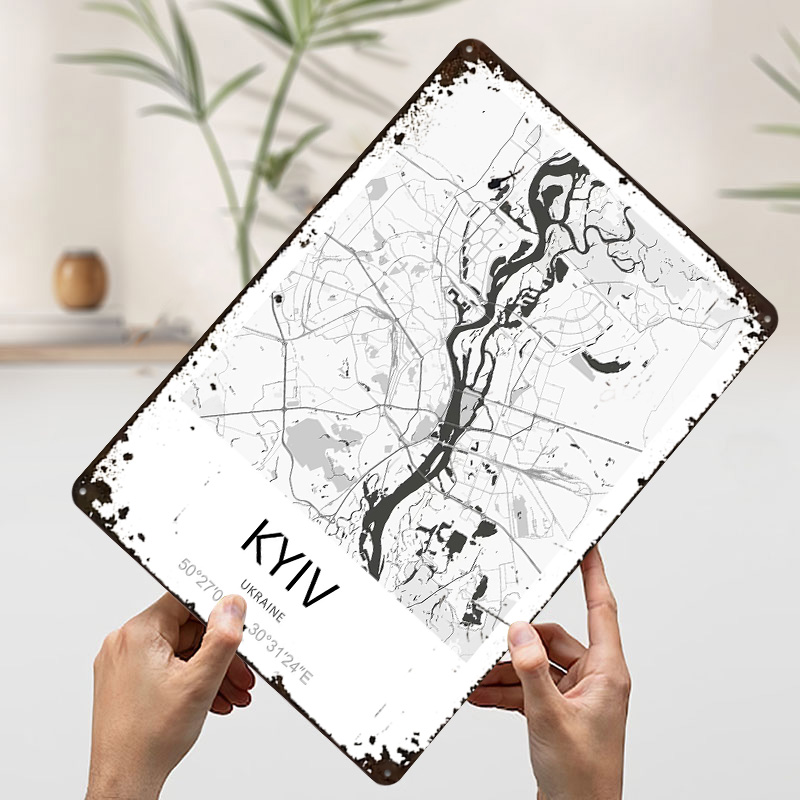 Kiev stadskaart geprinte poste - Custom Map Poster recensie en prijs