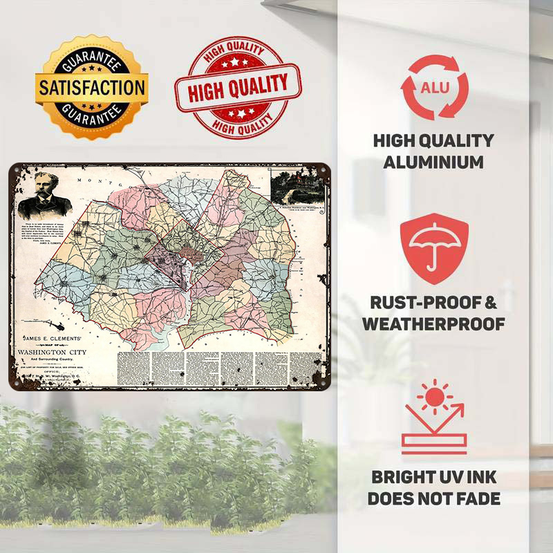 Kaart van Washington City Gedr - Custom Map Poster recensie en prijs