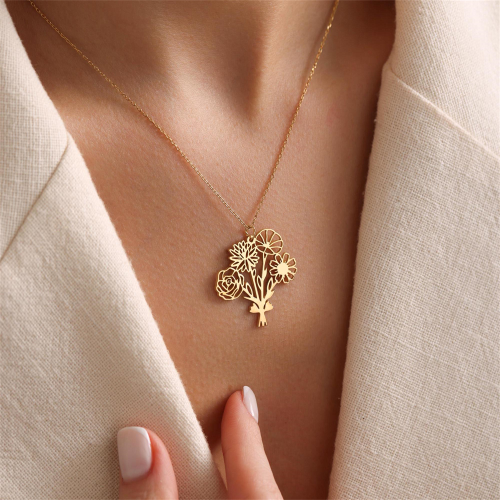 Gepersonaliseerde geboorte blo - Birth Flower Necklace recensie en prijs