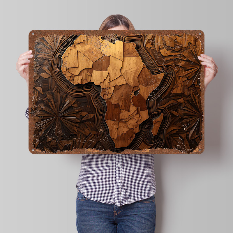 Afrika kaart houtsnijwerk kuns - Custom Map Poster recensie en prijs