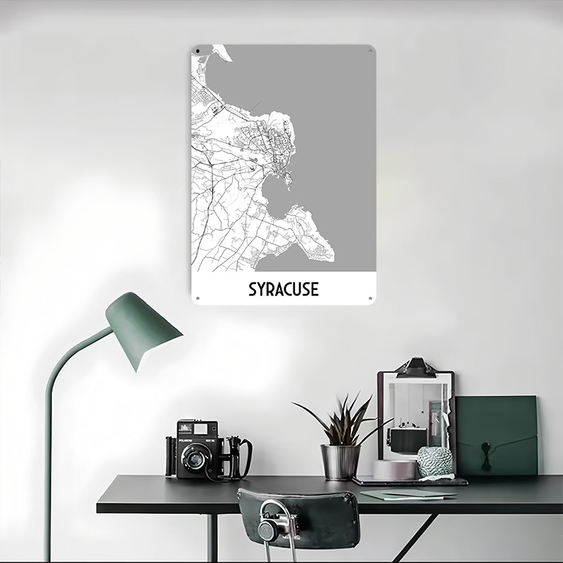 Syracuse stadskaart metalen po - Custom Map Poster recensie en prijs