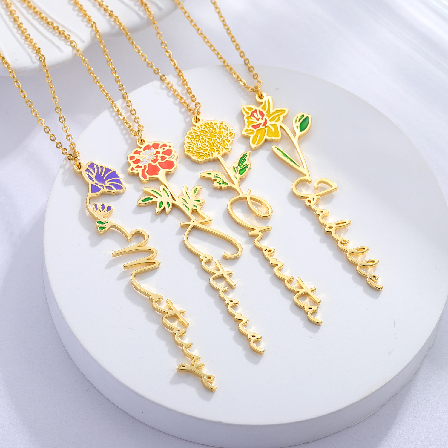 Gepersonaliseerde naam ketting - Birth Flower Necklace recensie en prijs