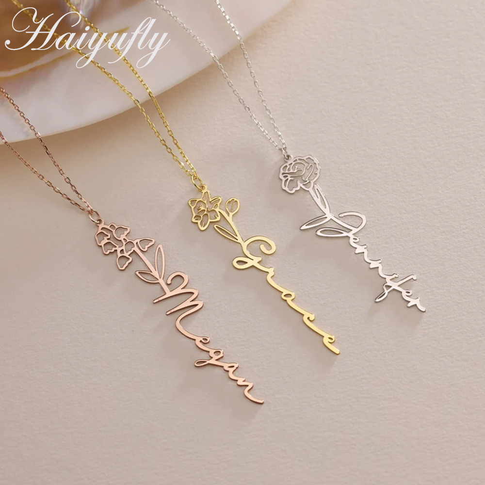 Haiyufly Aangepaste Naam Ketti - Birth Flower Necklace recensie en prijs
