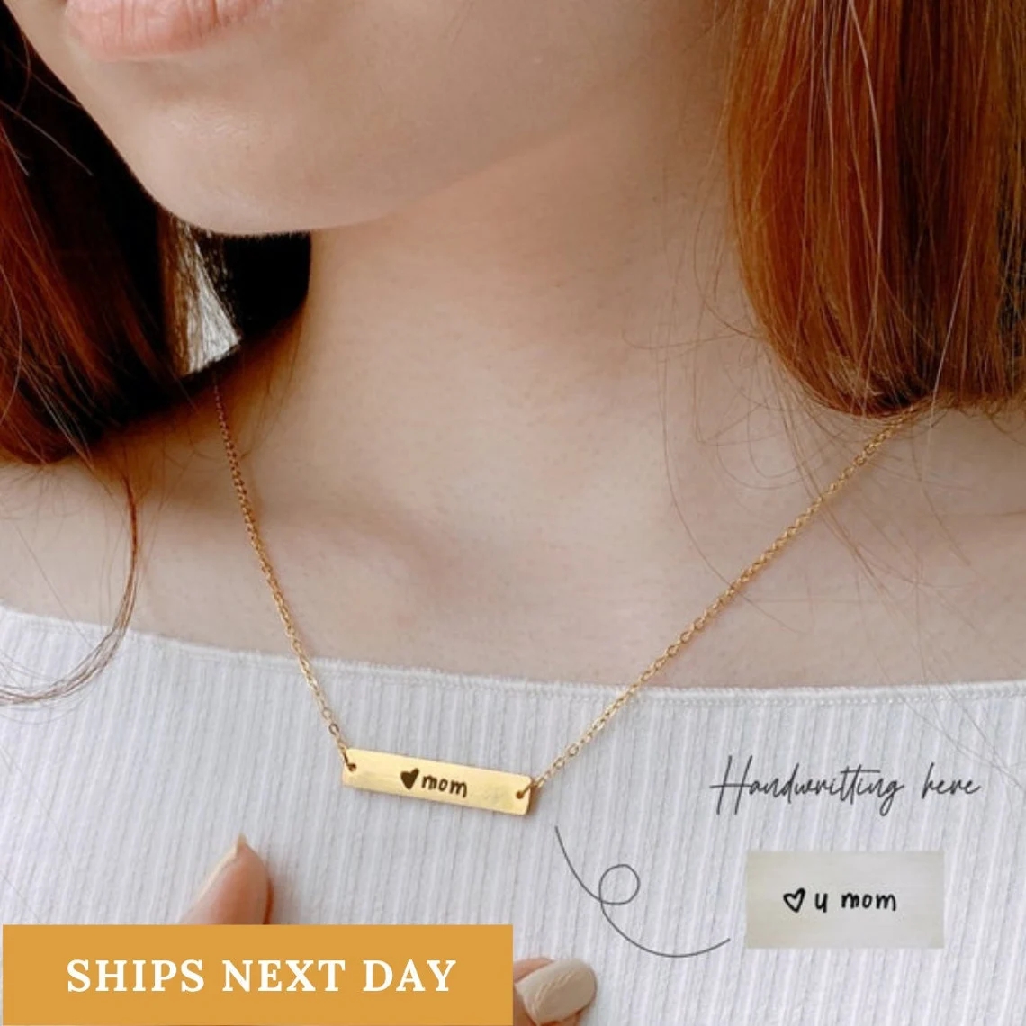Actual Handwriting Bar Necklac - Handwriting Necklace Bar recensie en prijs