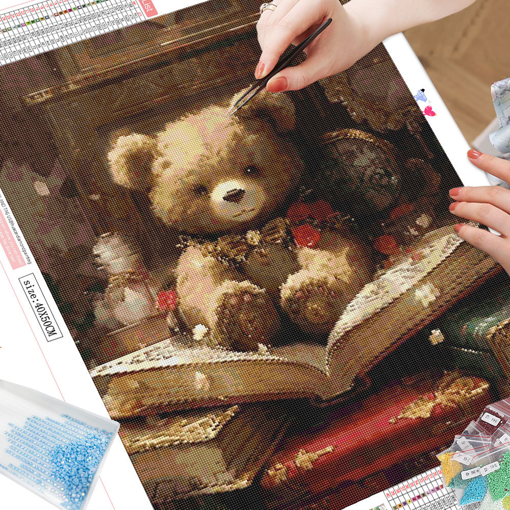 Frameloze, cartoon diamantschi - Photo Mosaic Print recensie en prijs