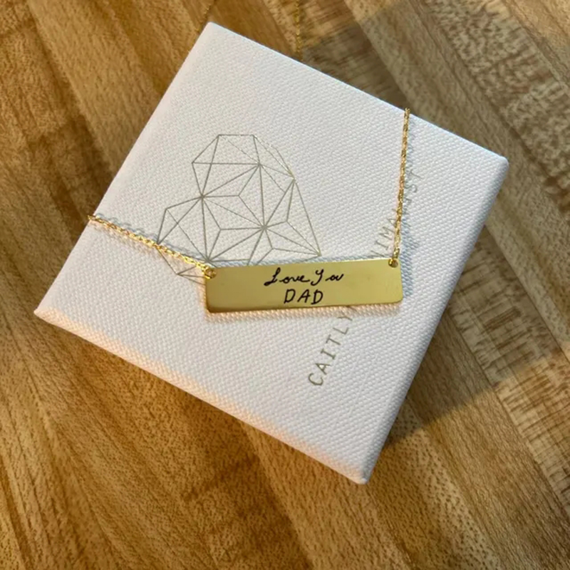 Custom Handschrift Naam Bar Ha - Handwriting Necklace Bar recensie en prijs