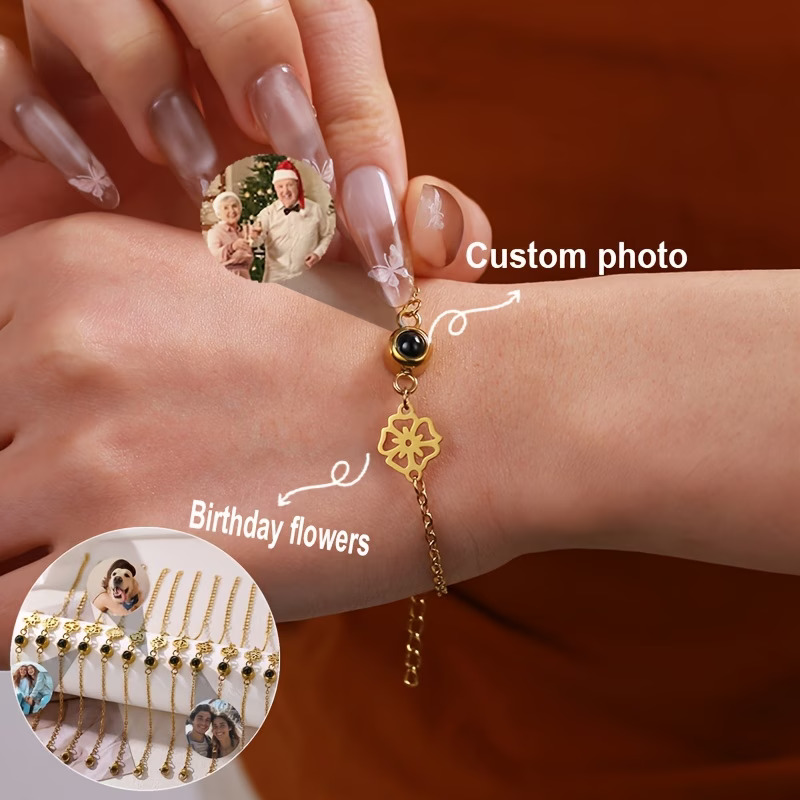 Op maat gemaakte foto armband  - Birth Flower Necklace recensie en prijs