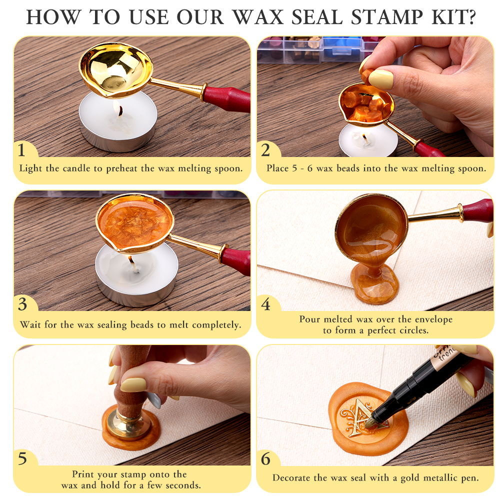 Alfabetische waszegelstempelse - Wax Seal Letter Kit recensie en prijs