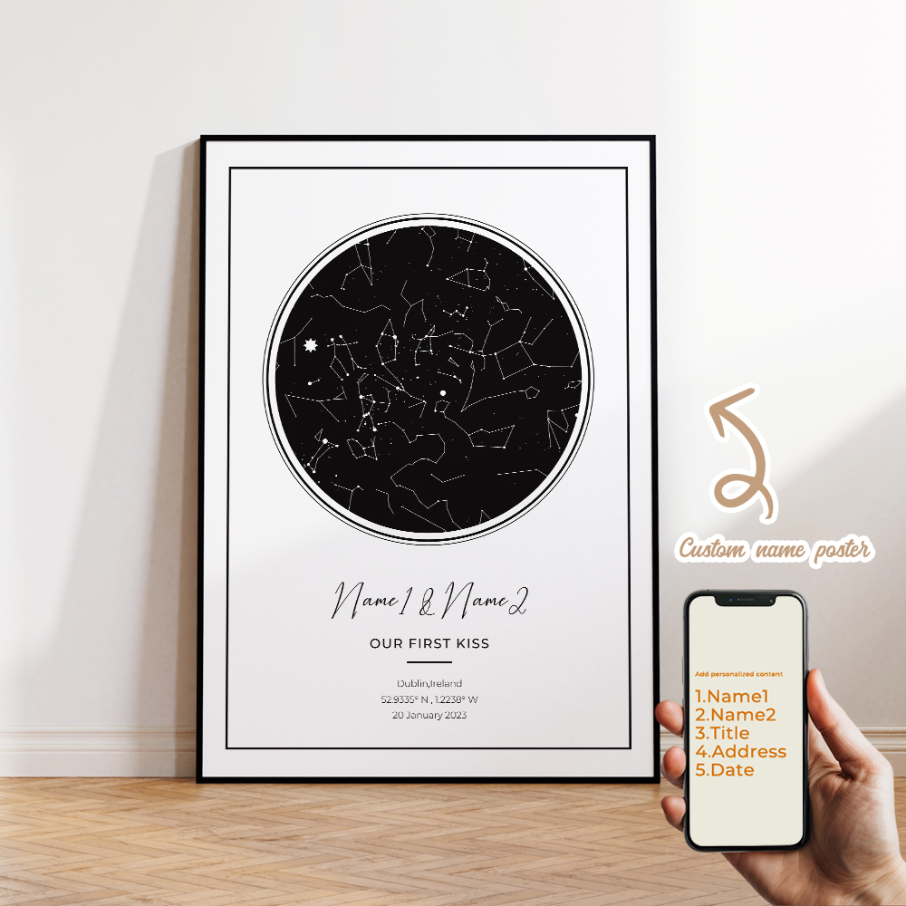 Moderne aangepaste gepersonali - Custom Map Poster recensie en prijs