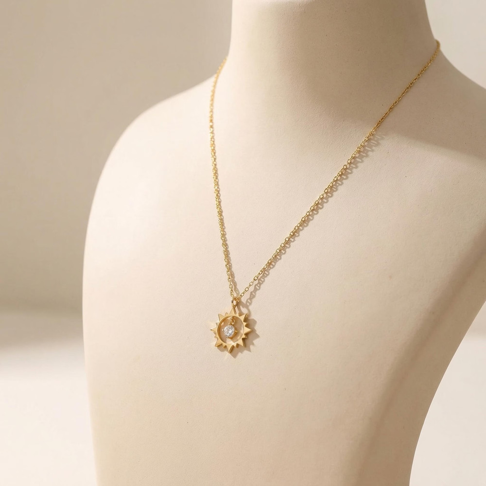 Op maat gemaakte vintage zonne - Birth Flower Necklace recensie en prijs