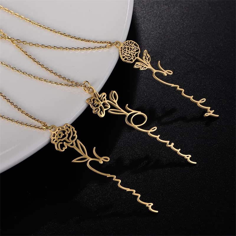 Gepersonaliseerde geboorte blo - Birth Flower Necklace recensie en prijs