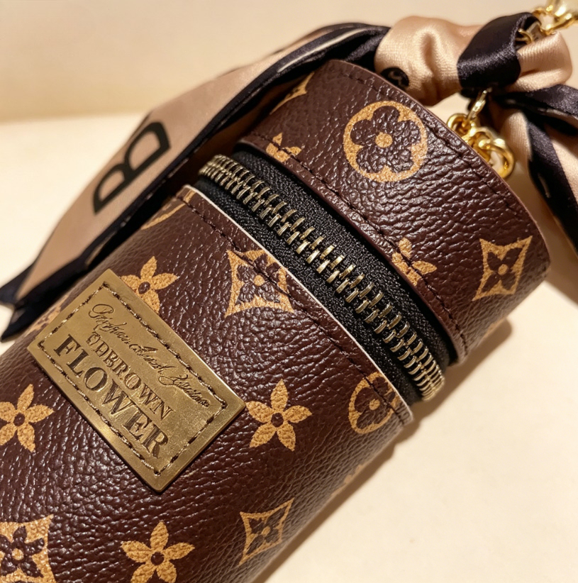 Vintage bruine bloemenmonogram - Monogram Keychain Leather recensie en prijs