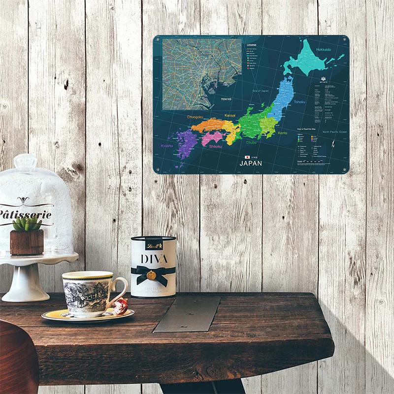 Kaart van Japan en Tokio Poste - Custom Map Poster recensie en prijs