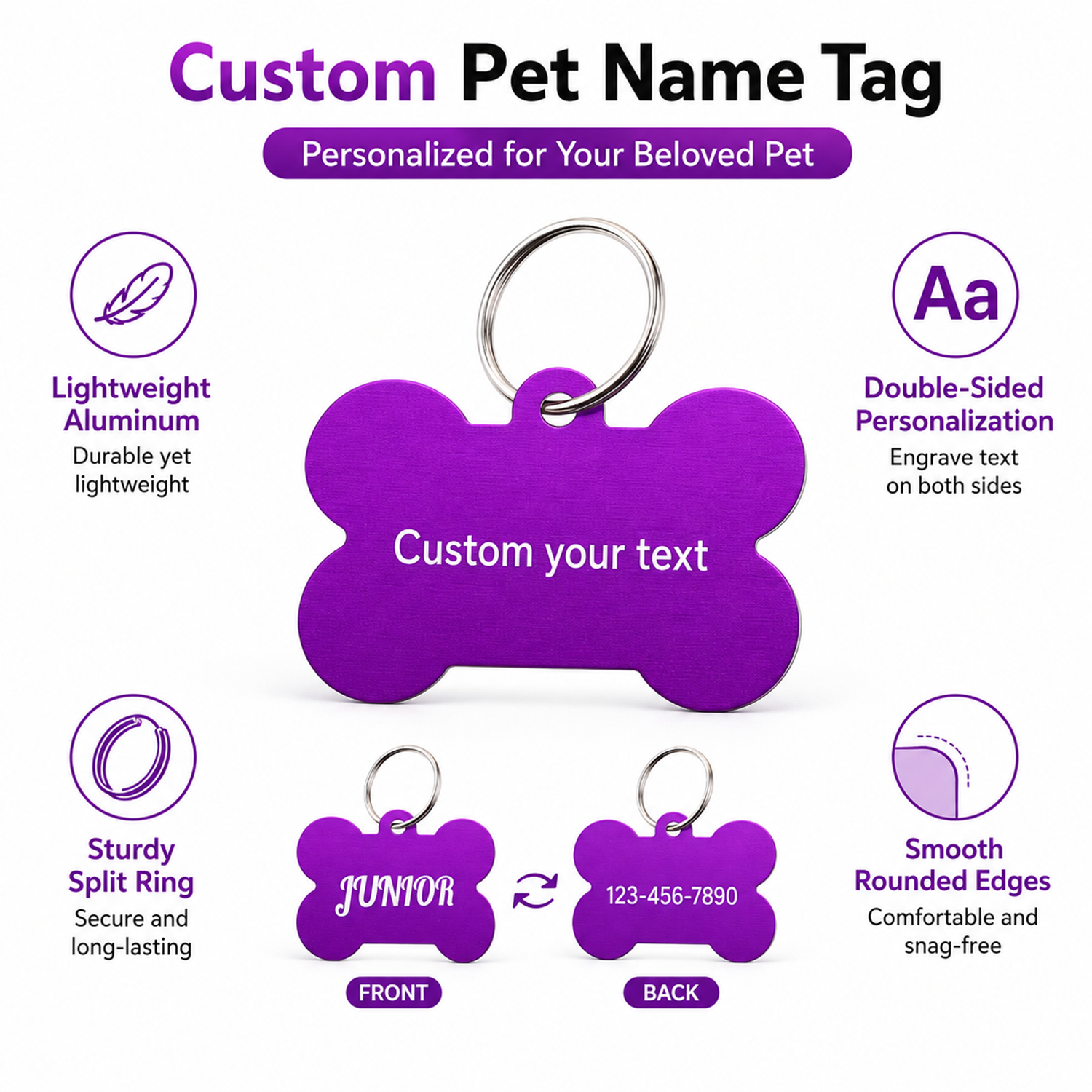 Hondenpenning met botvormig on - Pet Portrait Custom recensie en prijs