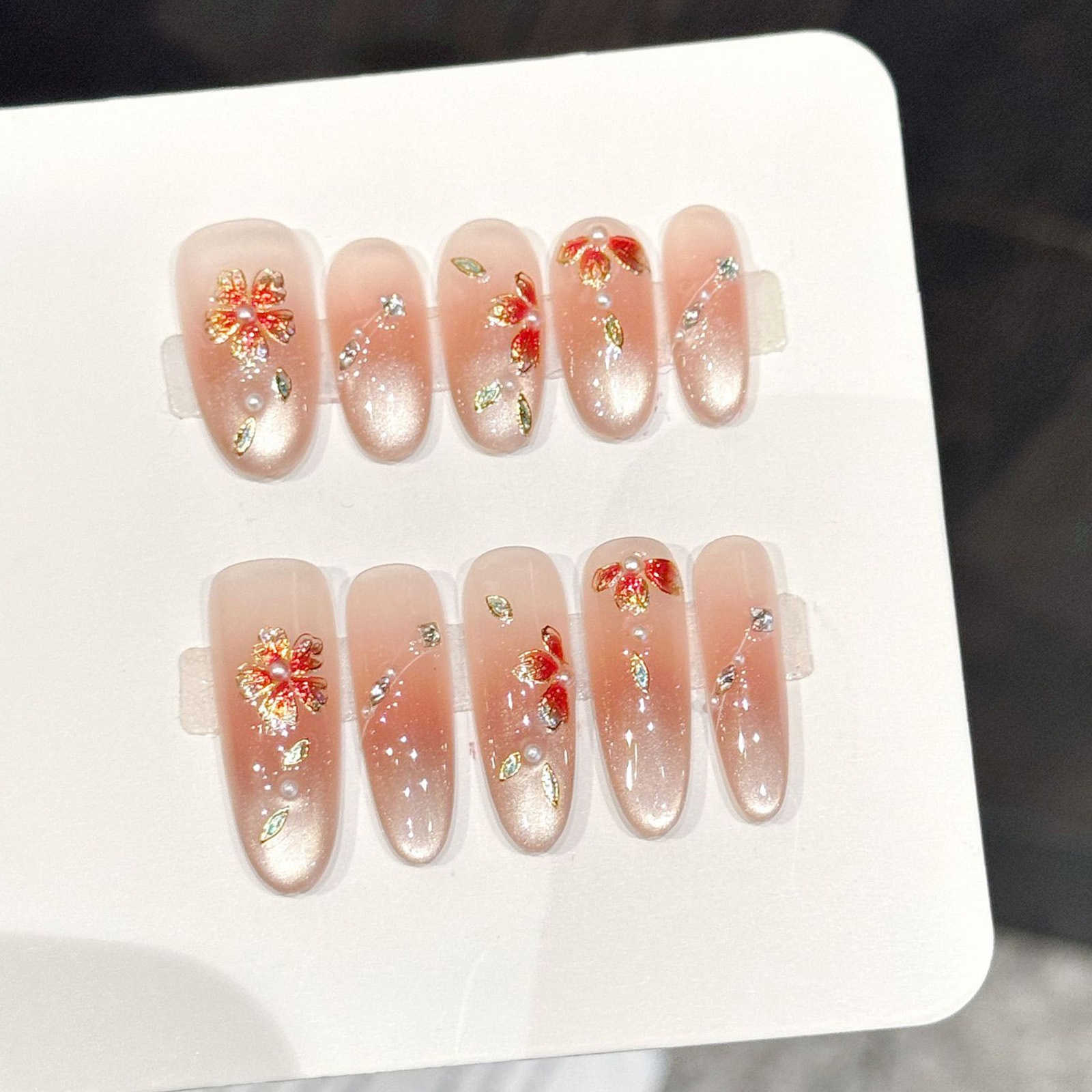 10 stuks handgemaakte nepnagel - Pressed Flower Art recensie en prijs