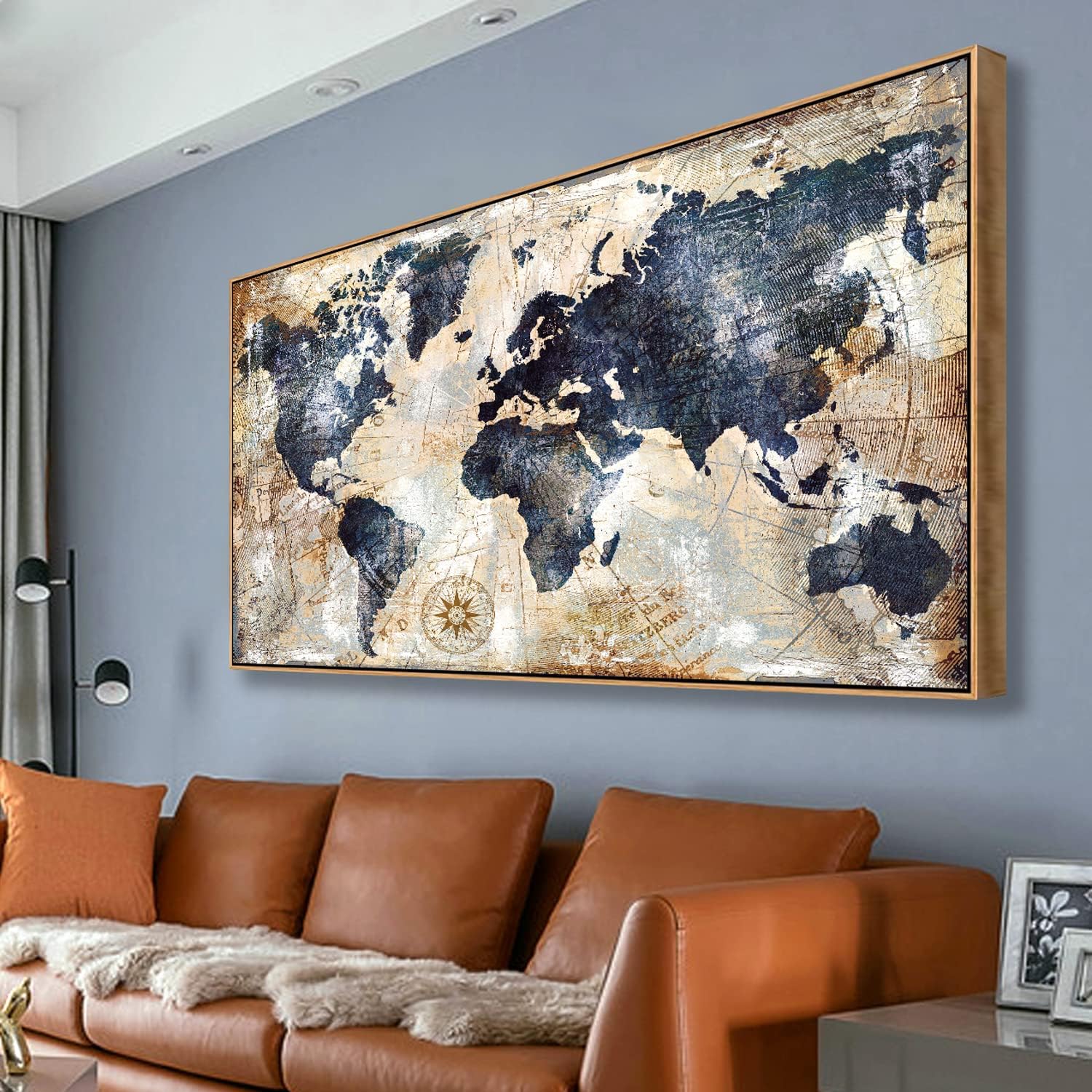 Ingelijste Wereldkaart Muurkun - Custom Star Map recensie en prijs