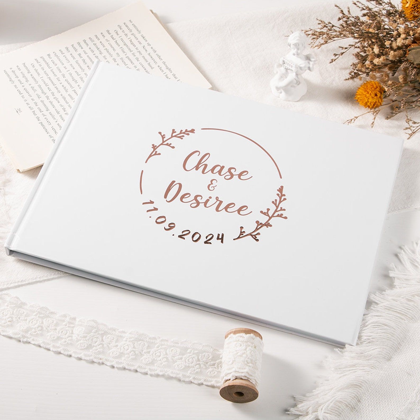 Aangepaste bruiloft gastenboek - Custom Photo Book recensie en prijs